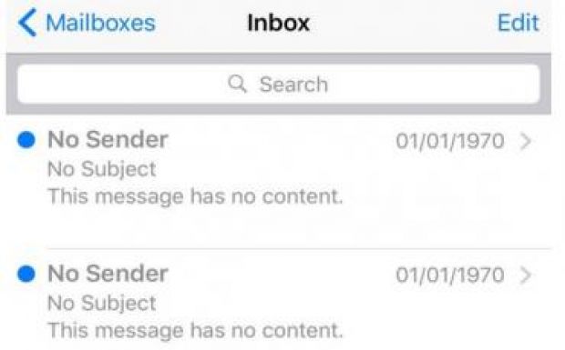 Üres e-maileket kaptak 1970-ből iPhone-felhasználók