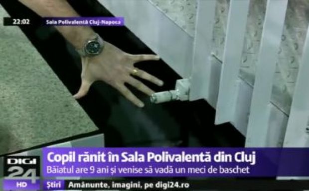 Négy méter magasból zuhant le egy gyerek a kolozsvári sportcsarnokban