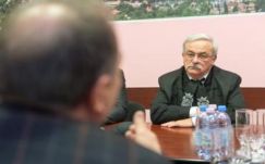 Püspöki vizitációt tartottak a marosvásárhelyi városházán