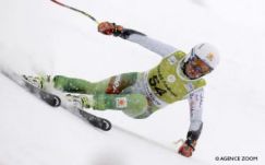 Miklós Edit szuper-óriásműlesiklással 