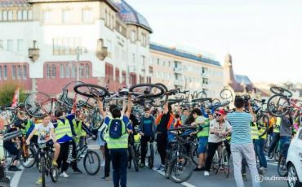 Három az egyben kerékpáros felvonulást tartottak Marosvásárhelyen