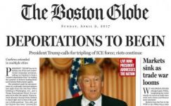 Trump „elnökségét” kifigurázva jelenik meg vasárnap a Boston Globe