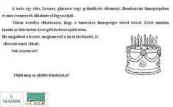 Tortával édesítették a szintfelmérő negyedikes matematikatételeit