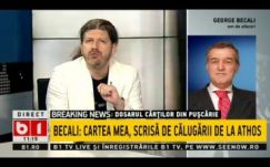 Becali élő adásban Cerneának: „Távozz sátán, köpök rád!”