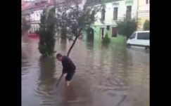 Víz alá került Segesvár központja