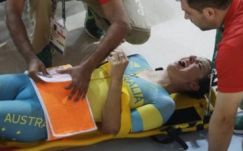 Rio 2016: hordágyon vitték el az edzésen hatalmasat bukott kerékpárost