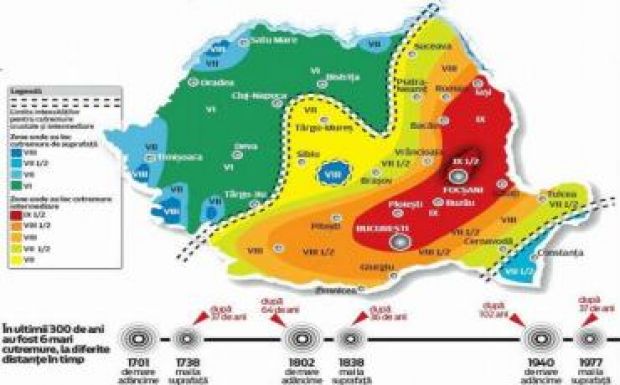 Így néz ki Románia földrengés-kockázati térképe