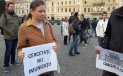 Oprea-ellenes tüntetés: „A kommunizmus nem halt meg, itt van köztünk”