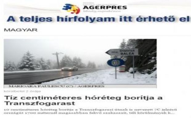 Ismét ad ki magyar nyelvű híreket az Agerpres hírügynökség