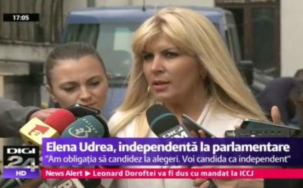 Függetlenként indul Elena Udrea a parlamenti választásokon