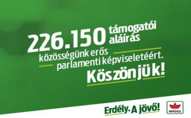 Az RMDSZ leadta a támogató aláírásokat