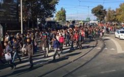 Kétszáz menekült indult el gyalogosan Belgrádból a magyar határ felé 