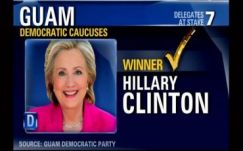 Guam szigetén, amely nem ad elektort, Hillary Clinton nyert