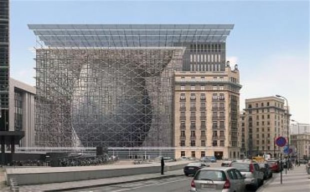 Ketrecbe zárt tojásra emlékeztet az Európai Tanács új székháza