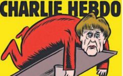 Merkel szerepel a Charlie Hebdo első német címlapján