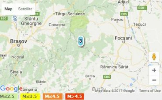 3-as erősségű földrengés volt szombat reggel Vrancea térségében