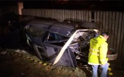 A kerítés állította meg az ittas Hargita megyei fiatalember autóját