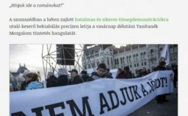 Magyarországi tüntetésen: „Hívjuk ide a románokat!”