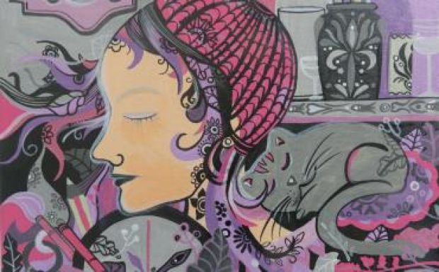 Szecesszió ihlette grafikák Eperjesi Noémi első egyéni tárlatán