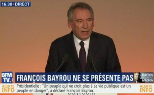 Francia elnökválasztás: Bayrou visszalép Macron javára