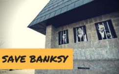 Aláírásgyűjtés indult a kolozsvári óriáskeresztre festett „Banksy-grafika” megmentéséért
