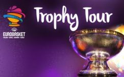 Európai körútra indult a férfi kosárlabda-Eb trófeája 