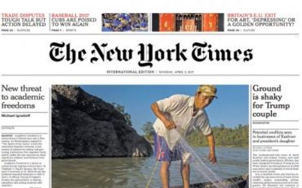 Címlapján hozza a New York Times a CEU-rektor cikkét