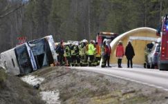 Balesetet szenvedett egy iskolabusz Svédországban