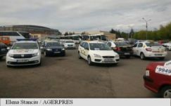 Az Uber ellen tüntettek a kolozsvári taxisok