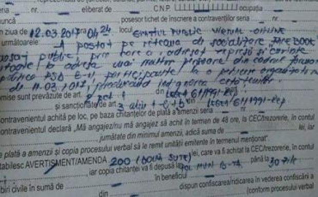 Megbírságolt a rendőrség egy besztercei férfit, aki a Facebookon sértegette a PSD-t