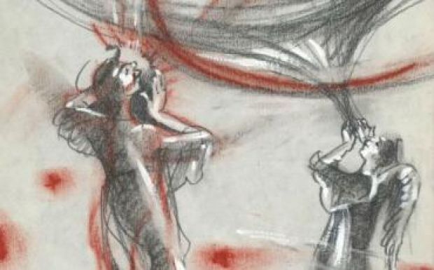 Rajzolva olvasott Dantét Simó Margit aradi grafikus, kiállítás lett belőle