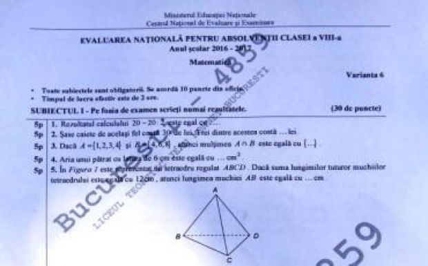 Ezt kapták a nyolcadikosok matematikából a kisérettségin