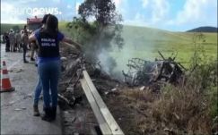 Halálra égtek az utasok egy brazíliai tömegkarambolban