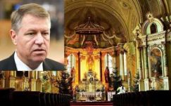 Orgonamuzsikát is hallgat Klaus Johannis államfő Csíksomlyón