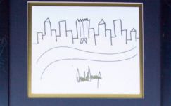 Elárverezik Donald Trump vázlatrajzát