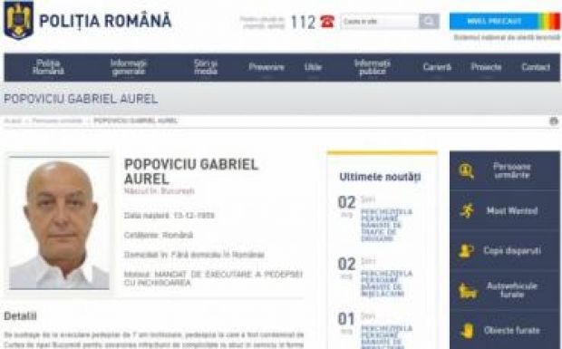 Körözik a hét év börtönbüntetésre ítélt Gabriel Puiu Popoviciu