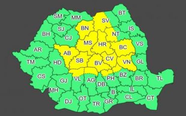 Újabb sárga jelzésű esőriadó van érvényben Erdélyben