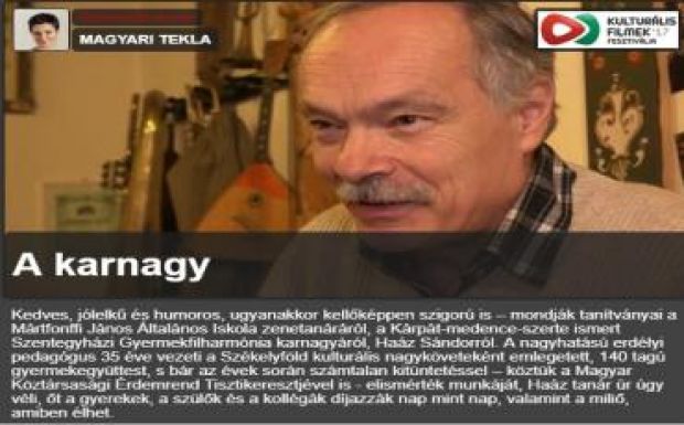 Hargitai filmesek taroltak a Kulturális Filmek Fesztiválján