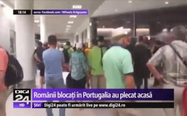 Hétfő este érkeznek haza a Lisszabonban rekedt román turisták