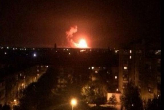 Robbanássorozat történt egy katonai raktárban Ukrajnában