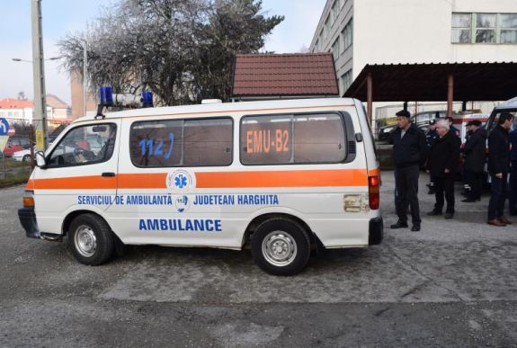 Használt mentőautókat kapott több Hargita megyei település