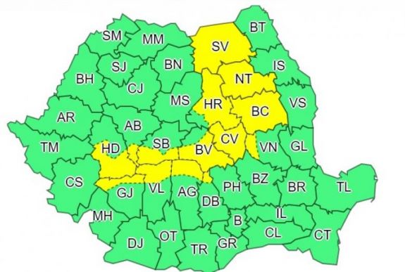 Sűrű havazás és hóviharok várhatók Hargita és Kovászna megyében