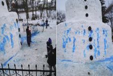 Rendőrségi ügy lett a csíkbánkfalvi óriáshóember megrongálásából