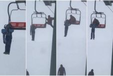 Veszélyes mutatvány Fehér megyében: fennakadt a felvonón a síző turista