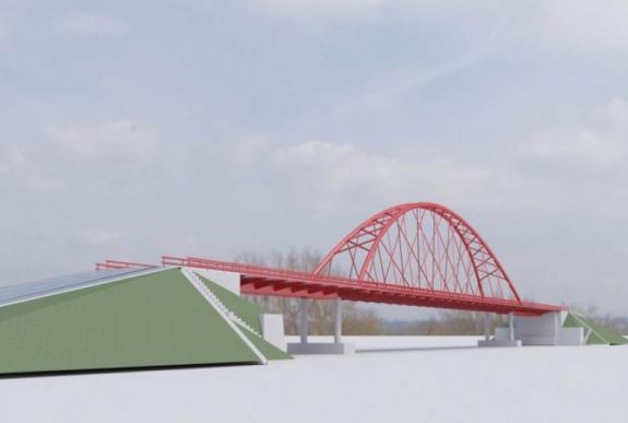 Máramaros és Szatmár megyét összekötő Szamos-híd épül