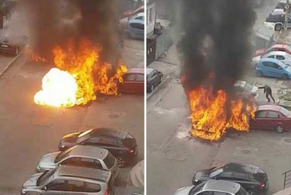 Két autót is felgyújtott egy beindított gépkocsimotor Bákó utcáin