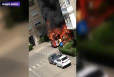 Szinte teljesen kiégett Aradon egy autóbusz