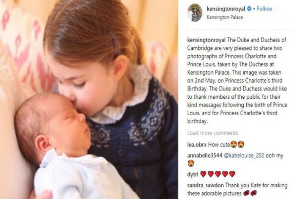 Hercegi cukiságok: Charlotte megpuszilja újszülött kisöccsét