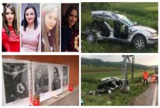 Gyertyák gyúltak a balesetben elhunyt négy diáklány emlékére