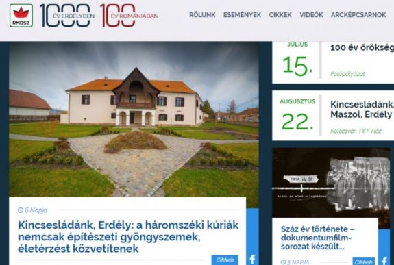 Új honlapot indított az RMDSZ a romániai magyarság száz évéről